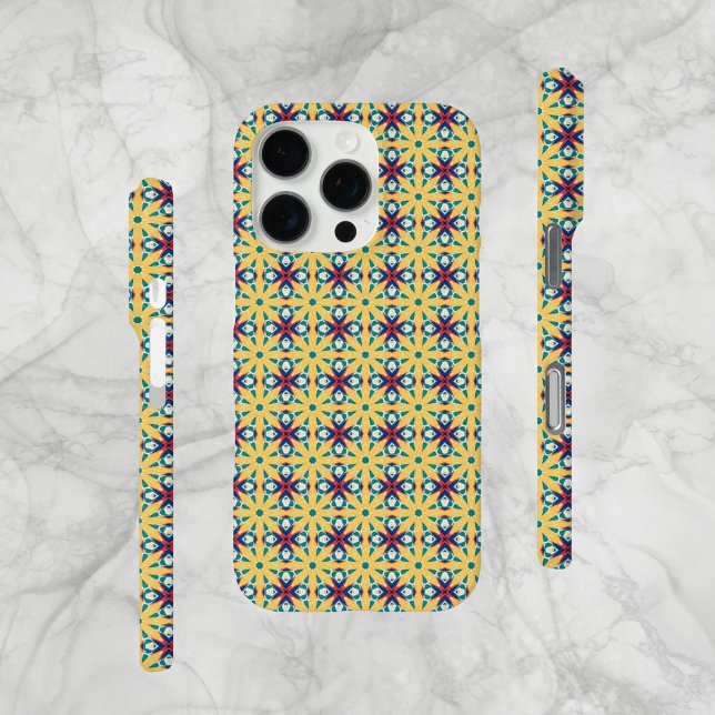 16 Pro Motif Abstrait, bleu, rouge, beige, coque iphone (Original pattern design, for iPhone Case-Mate. Available for all device models.)