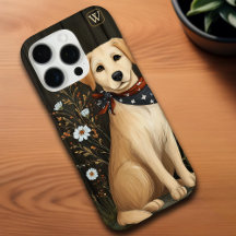 Patriotique Yellow Lab Chien Labrador coque iphone