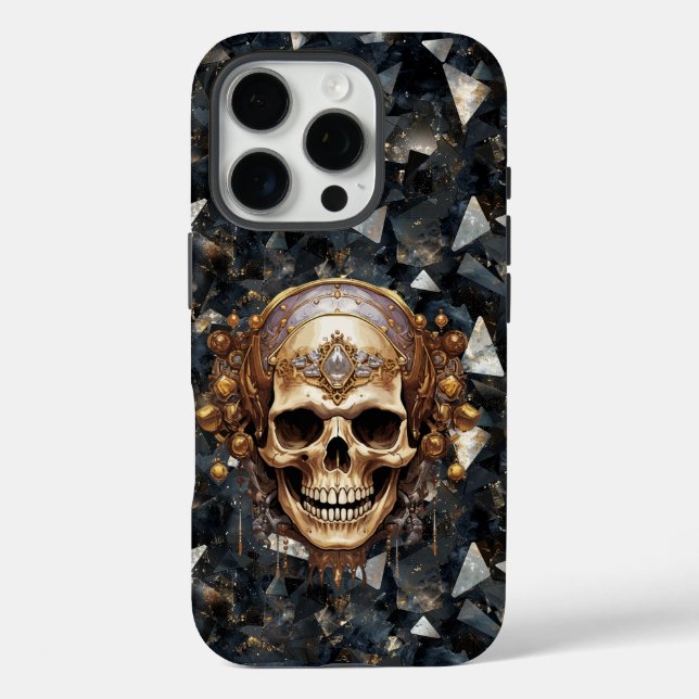 16 Pro Pirate Skull sur Diamants Noirs iPhone / coque ipa (Verso)