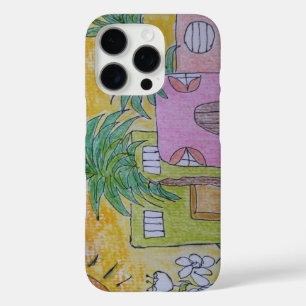 16 Pro Plage Huts Golden Skies iPhone / coque ipad
