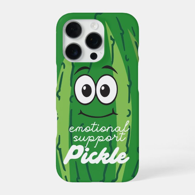 16 Pro Support émotionnel Pickle Funny Green coque iphone (Verso)