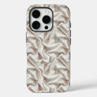16 Pro Tissu ivoire neutre-Look iPhone Coque dur