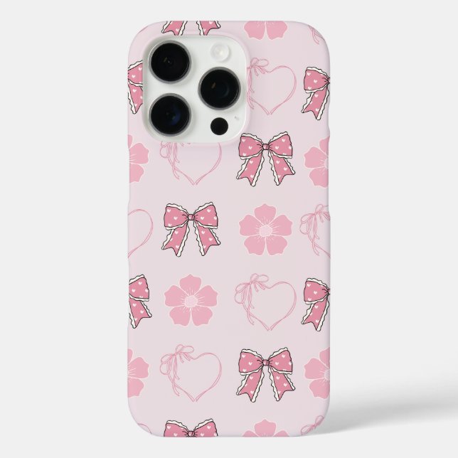 16 Pro Vaches roses et Coeurs roses | Sakura Coque iphone (Verso)