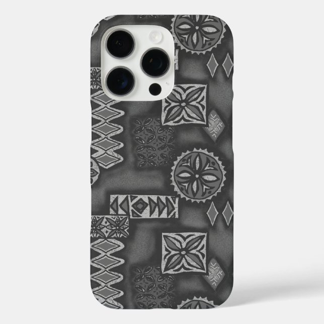 16 Pro Wave Warrior Hawaiian Tapa Coque-Mate coque iphone (Verso)