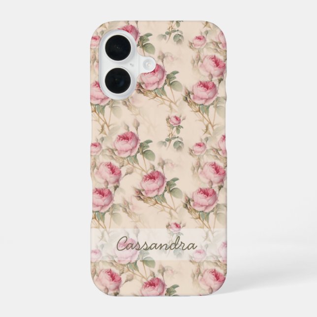 16 Roses roses florales iphone 15 Coque de téléphone  (Verso)