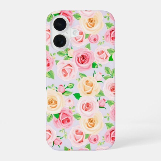 16 Superbe rose blanche roses Coque-Mate coque iphone (Verso)