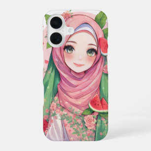 16 Sweet Watermelon Girl - Cute Anime iPhone 15 Coque