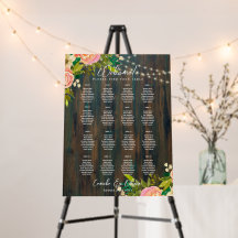 16 Tableau GRAPHIQUE DE SIÈGE Floral Rose Rustique