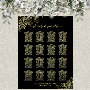 16 Tableau Mariage de bordures d'or Tableau noir