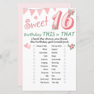 16e anniversaire de ce ou ce jeu