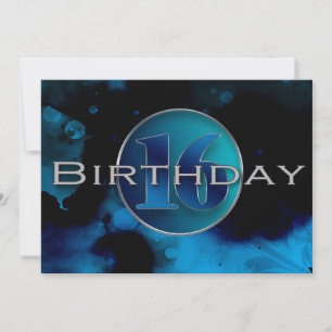 16e ANNIVERSAIRE INVITATION - BLUES ABSTRAITES