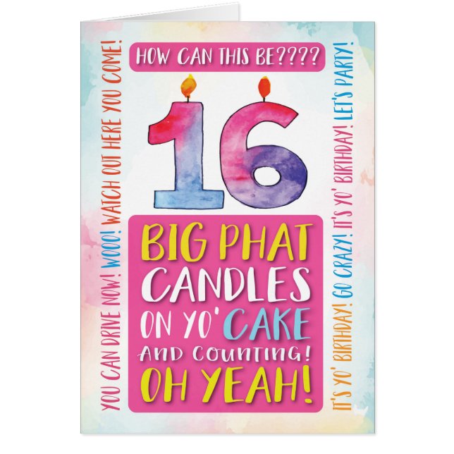 16e anniversaire Vous pouvez conduire maintenant W (Devant)