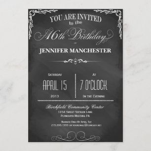 16e Invitation à la fête d'anniversaire branchée