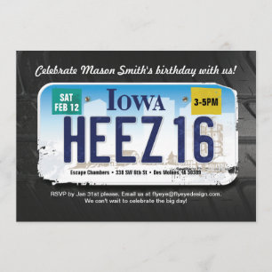 16ème invitation de permis de l'Iowa de