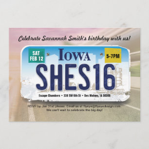 16ème invitation de permis de l'Iowa de