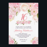 16ème Invitation florale de rose d'anniversaire de<br><div class="desc">16ème Invitation florale de rose d'anniversaire de SWEET SIXTEEN</div>