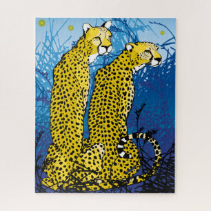 16x20 Cheetah Pair Puzzle pour les personnes aveug