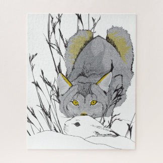 16x20 Lynx et Hare Puzzle pour les aveugles de cou