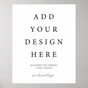 16x20" Vertical/Portrait Poster Sign