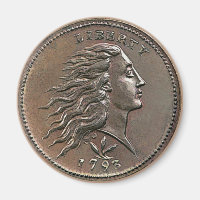 1793 Flower Hair U.S. Penny Magnet