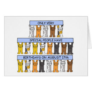 17 août Anniversaire Cartoon Cats