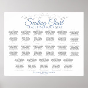 17 Tableau Mariage bleu et gris