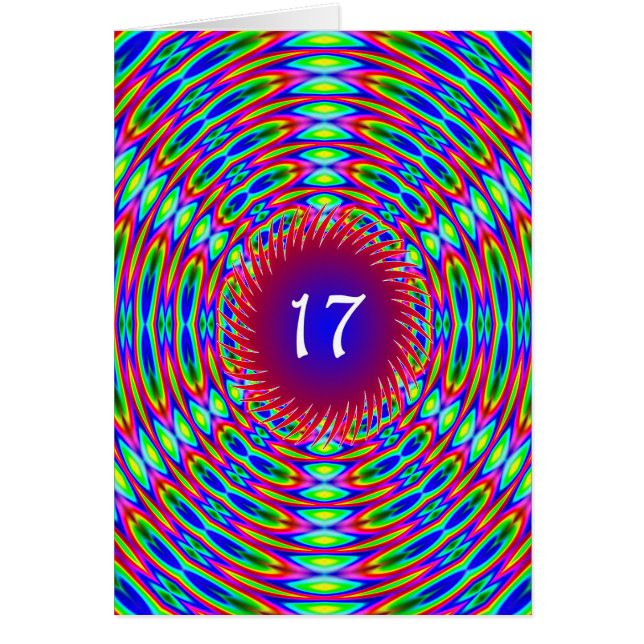 17e anniversaire Abstrait Trippy Swirls (Devant)