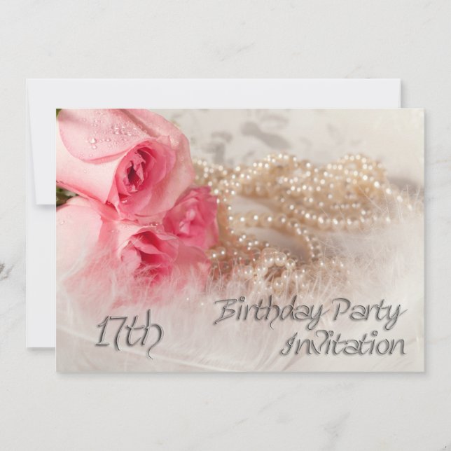 17e invitation à la fête d'anniversaire (Devant)