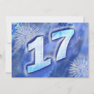 17ème Invitation de fête d'anniversaire