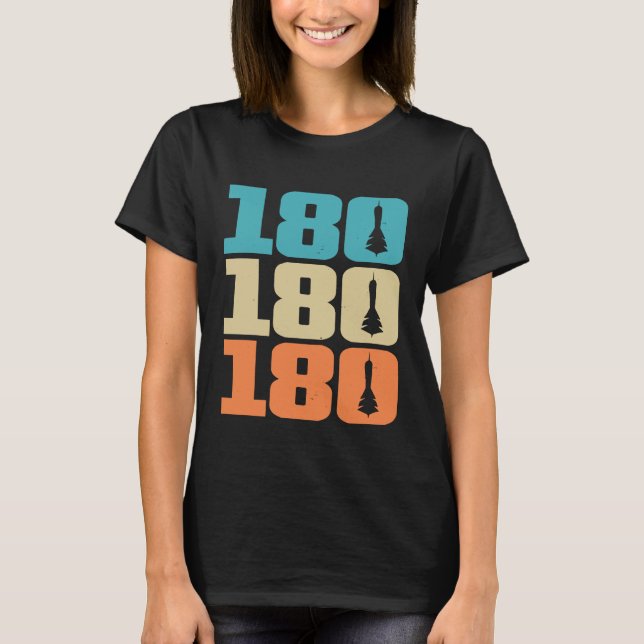 180 fléchettes rétro cadeau pour t-shirt Dartist (Devant)