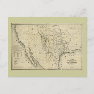 1844 Carte du Texas et des pays limitrophes