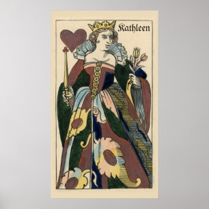 1849 reine des coeurs sur affiche