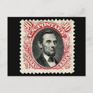 1869 Timbre Postage 90¢ Lincoln Carte postale