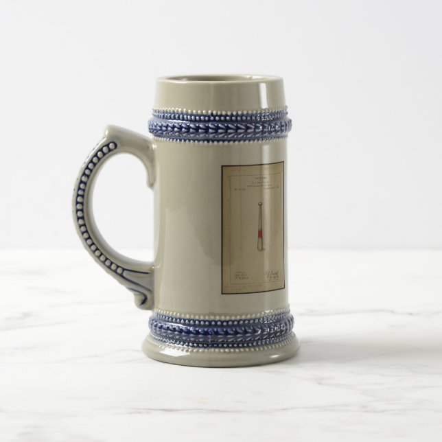 1884 / 1885 Vintage Baseball Bat Patent Mug ! (Gauche)