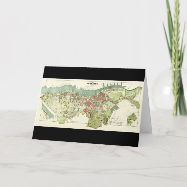 1888 Carte de Göteborg Suède par Ludvig Simon (Devant)