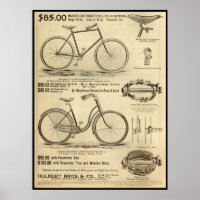 1894 Majestic Light Roadster Bicycle Ad Art Poster