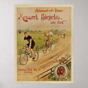 1896 Vintage Monarch Bicycles Ad Art Poster