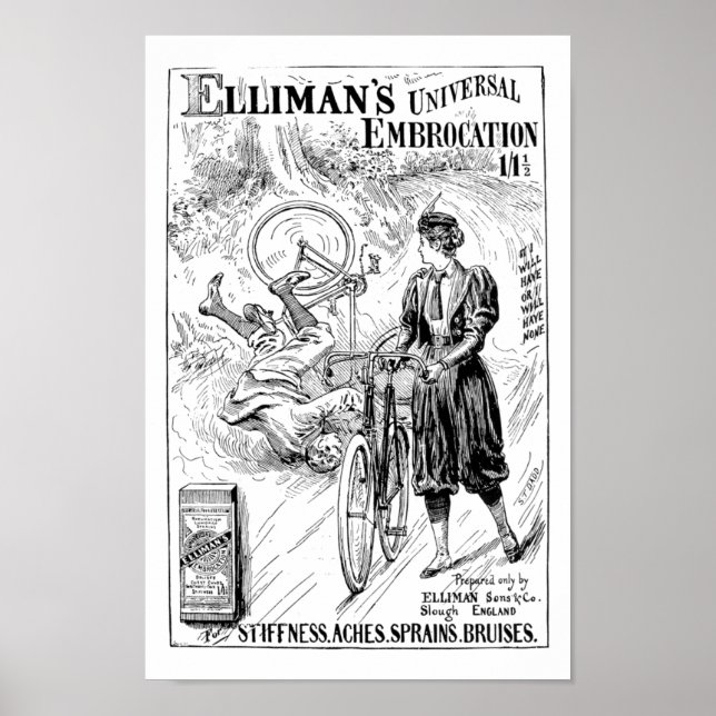 1897 Vêtements - Poster d'équitation à vélo (Devant)