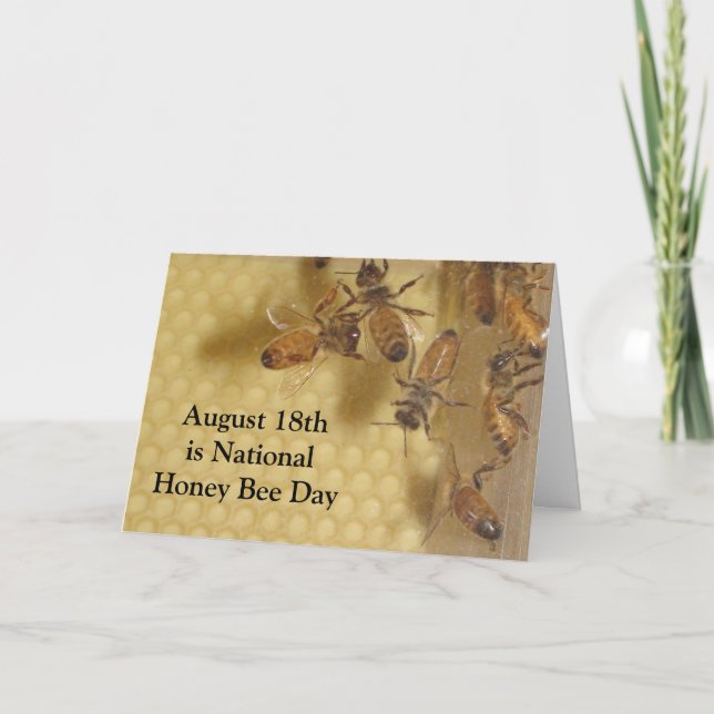 18 août Carte de la Journée nationale des abeilles (Devant)