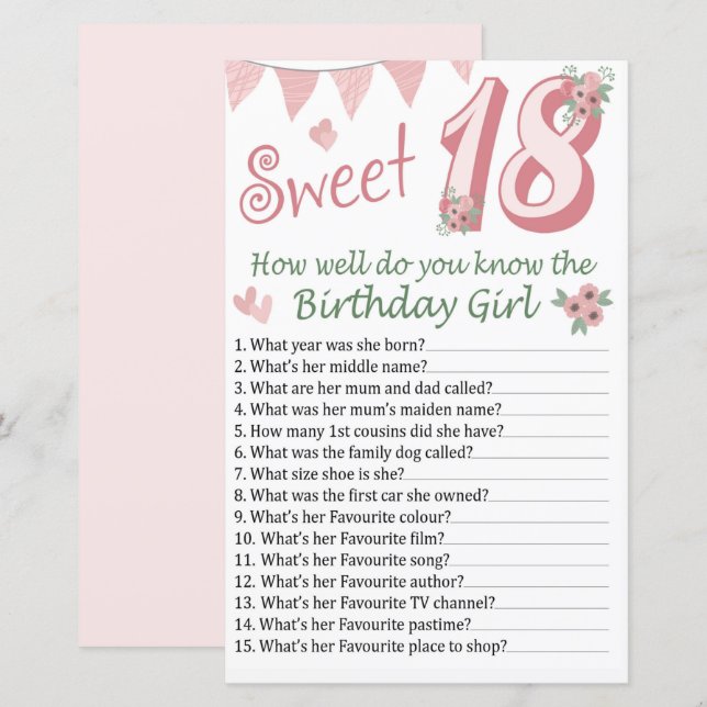 18 e anniversaire Comme vous connaissez bien l'ann (Devant / Derrière)