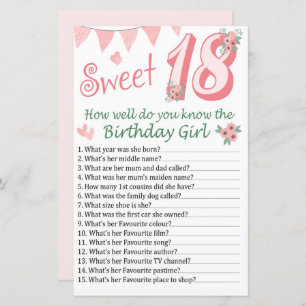 18 e anniversaire Comme vous connaissez bien l'ann