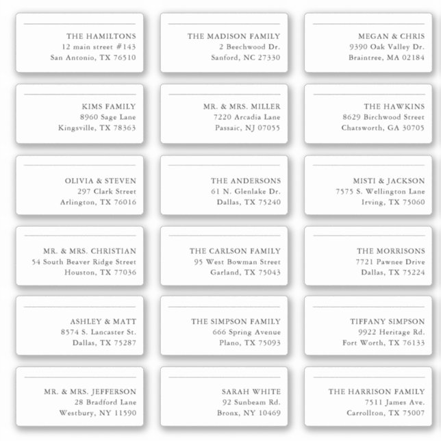 18 Enregistrer La Date Expédition Adresse Sticker (Devant)