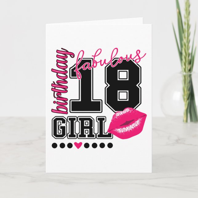 18 fabuleuse carte de voeux pour les 18 ans d'anni (Devant)