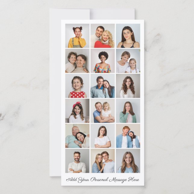 18 Photo Collage Ajoutez Votre Propre Carte De Voe (Devant)