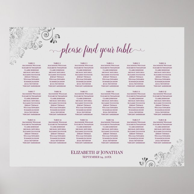 18 Tableau Mariage Cassis en gris (Devant)