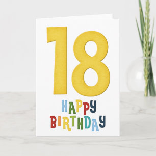18e année D2 Bonne carte de voeux d'anniversaire