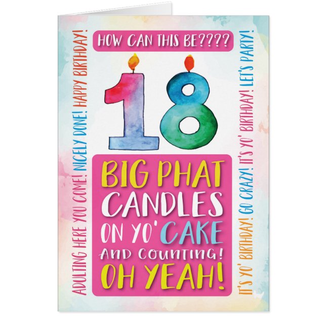 18e anniversaire Adulting Here You Come Let's Part (Devant)