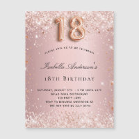 18e anniversaire blush rose rose rose invitation
