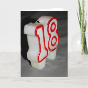 18e Anniversaire Bougie Carte Anniversaire