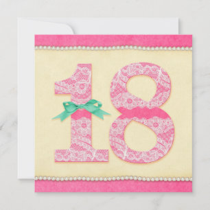 18e - Anniversaire carte de voeux fille mode